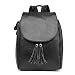 Produktbild sprnb Schultertasche aus Leder, 2 Leder Rucksack, College Wind reisen Rucksack, Schwarz