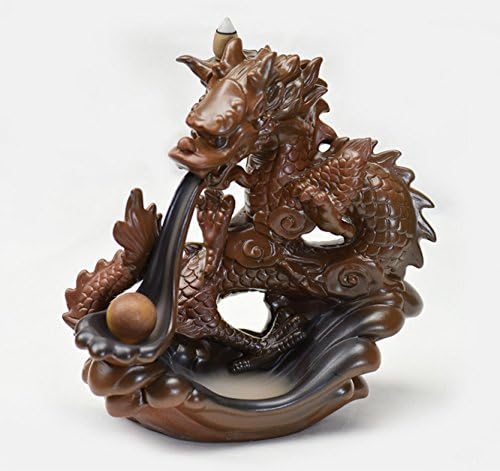 Incense burner return incense dragon play Zhu Yi ceramic crafts dragon incense burner aromatherapy + a box mixed incense cone (about 50) (Dragon play beads2)