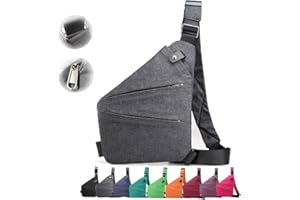 RUITOTP Sac à dos Sling, Sports Poitrine Sac, sac à bandoulière antivol sacoche légère avec poches multiples pour les sports de plein air les voyages et les randonnées