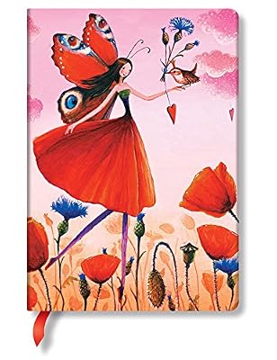 PAPERBLANKS Carnet PAPERBLANKS ligné - Midi 120×170mm - Collection Mila Marquis série Champ de Coquelicot