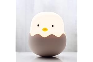 FemKey Luz Nocturna Infantil, Luz de Bebé USB con Control Táctil, Lámpara de Noche para Niños de Silicona, Luz de Pollito Ideal para Bebés y Niños Ajuste de Brillo (luz amarilla cálida)