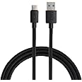 FLiX (Beetel) USB to Type C PVC Data Sync & 2A Smartphone Fast Charging Cable, Made in India, 480Mbps Data Sync, Tough Cable, 1 Meter Long USB Cable for USB Type C Devices Black XCD-C12