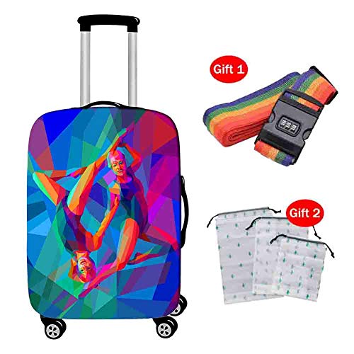 Preisvergleich Produktbild Suitcase Cover Kofferabdeckung Zuhause Staubdicht und atmungsaktiv Travel Box Schutzhülle Pull Bar Box Wear Staubschutz 18-32 Zoll mit Gurt Aufbewahrungstasche,4,XL