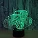 Produktbild 3D Traktor Nachtlicht Bunte Fernbedienung/Touch LED Licht USB Buchse 3D Stereoskopische Vision Persönlichkeit Dekorative Kleine Schreibtischlampe (größe : Touch)
