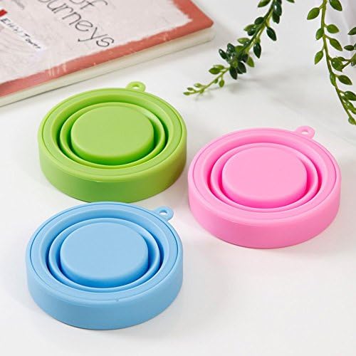 Collapsible Travel mug Outdoor Sport Silicone Cup for Camping and Hiking - Mini Toothbrush Holder – pink , blue , green