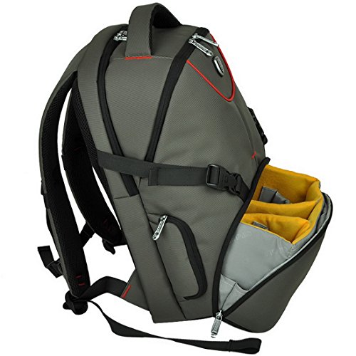 XSY Imperm  able Sac    Dos Photographe Reflex Cam  ra Sac Photo pour Canon Nikon Sony Pentax Arm  e Vert