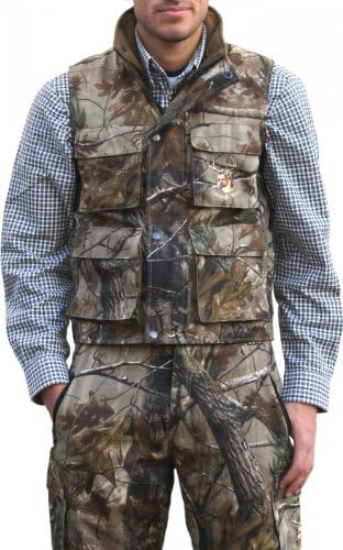 Textile Hunting Vest Stitchery Forest Pattern, Size:56