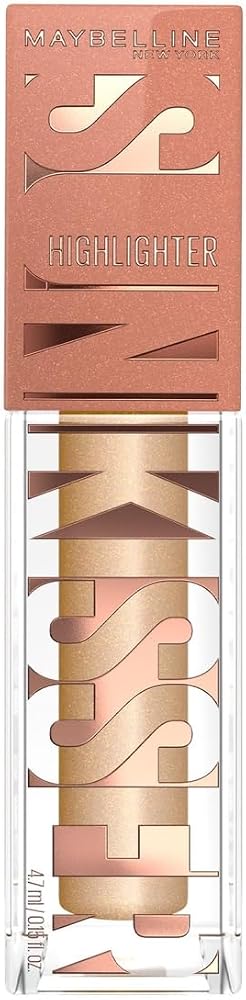 Maybelline New York Sunkisser Likit Aydınlatıcı Highlighter - 21 All Star | Elmas Tozu, Parlak Islak Etkisi, Komedojenik Olmayan Vegan Formülü, Aplikatör Yastığı
