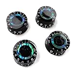 abalone quattro regeln Push on 6 mm pots 4 Black Electric Guitar Top Hat Knobs Les Paul Abalone Blue Green B-Stock