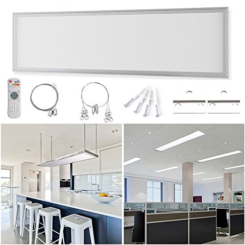 Preisvergleich Produktbild Anten Ultraslim 30x120cm LED Panel dimmbar mit Fernbedienung, 40W kaltweiß Led Deckenleuchte Inkl.Befestigungsmaterial und LED Trafo, Drei Installationsmethoden