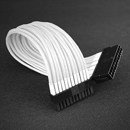Nanoxia 24-Pin ATX-Verlängerung, 30 cm, weißer Einzelsleeve - 2