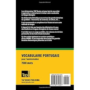 Vocabulaire Français-Portugais pour l'autoformation. 7000 mots
