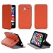Produktbild Microsoft Lumia 640 XL Tasche Leder Style orange Hülle Cover mit Stand - Zubehör Etui smartphone 2015 Nokia Lumia 640 XL 5.7 zoll Flip Case Schutzhülle (Handy tasche folio PU Leder, Orange) - Brand XEPTIO accessoires