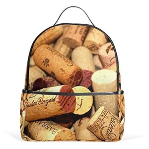 Eslifey Wine Corks Party Bookbag School Bags Daily Backpacks Daypack for Students