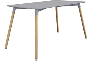 milani home s.r.l.s. Tavolo da Interno di Design scandinavo in plastica e Legno 120 x 80