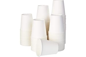 ECO-BRO 2000 Pcs Vasos De Papel Biodegradables Compostables Ecológicos 200 ml Desechables para Agua Bebidas Calientes y fría (2000)