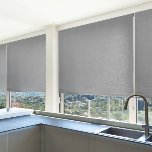 casa pura® Sichtschutzrollo - lichtdurchlässig - in neun Größen | Grau | 120x150cm