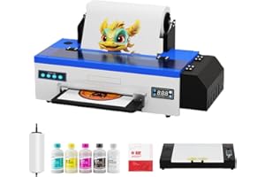 PUNEHOD L1800 DTF Printer A3 with Roll Feeder, DTF Printing Machine with White Ink Circulation System, T Shirt Printing Machine VS DTG Printer