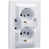 Schuko recessed socket with 4 recessed sockets IP20 (5403 white)