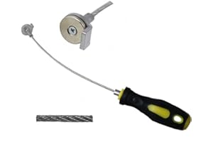 QPKING Llave extractora de tapón de drenaje de aceite de 13 pulgadas con eje flexible y herramienta de recogida magnética fuerte