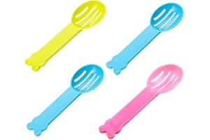 AKSIQIOL 4 Pack Hamster Litter Scoops, Plastic Pet Shovel for Cleaning Pet Toilets, Durable Litter Scoop Set for Small Animals, Random Colors