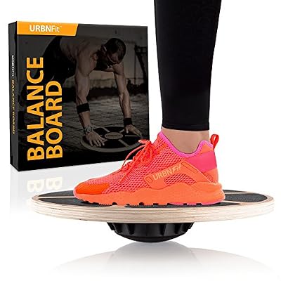 URBNFit Planche d’Equilibre – Entraineur des Muscles du Tronc fait en bois - Augmentez la stabilité, la force et la flexibilité