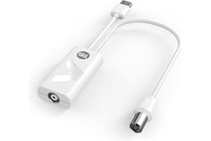 SLx TV Signal Booster Aerial Amplifier, 1 Way Signal Distribution Amplifier with Coax Connections, 4G & 5G Filtering, Indoor TV Aerial and Freeview, Variable Gain Control