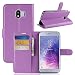 Produktbild Samsung Galaxy J4 2018 (European Version) Case Cover,Casefirst Protective shell Comfortable Anti-Scratch Wallet Case [Card Pocket] Protective Shell Armor Hybrid Shockproof Rubber Bumper Cover with Card Slot Holder - Purple