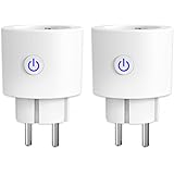 Presa Smart WiFi con Monitoraggio Energia, ANTELA Presa Intelligente 16A, 3840W (Type F), Controllo Remoto, Funcione Timer, C