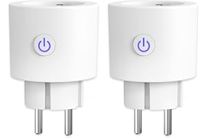 ANTELA Enchufe Inteligente 16A 3680W WiFi Compatible con Alexa y Google Home,con Monitor de Energía, Horarios y Temporizadores, No Necesita HUB,2PCs
