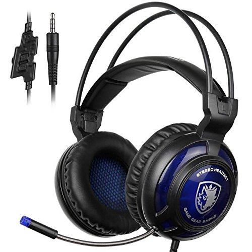 Auriculares Gaming de diadema   SADES R1 7 1 Sonido envolvente est  reo Cascos gaming USB con micr  fono para PC Luz LED