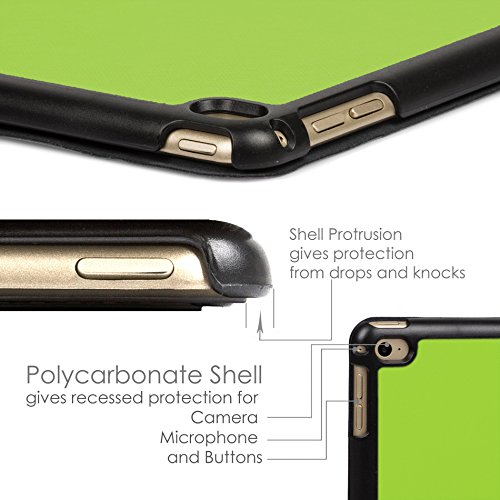 Forefront Cases® Neue Leder Hülle / Tasche / Case / Cover Tasche für Apple iPad Air 2 / 2nd Generation (Oktober 2014) – Rundum-Geräteschutz und intelligente Auto-Sleep-Wake-Funktion mit 3-JAHRES-GARANTIE VON FOREFRONT CASES - 7