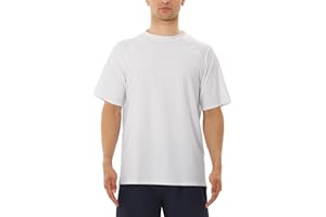 MASOCIO T-Shirt Anti UV à Manche Courts Rash Guard Homme UPF 50+ Maillot de Bain Hauts Séchage Rapide