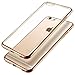 Price comparison product image iPhone 6 Case,iPhone 6s Case, IWAVION Shock-Absorption Metal Plating Bumper with Anti-Scratch Crystal Clear Back TPU Soft Flexible Protective Case Cover For Apple iPhone 6/6s 4.7 inch (Gold)