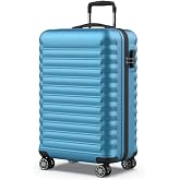 NUMADA - Medium Travel Suitcase 18 kg Upfly 24' ABS (63x39.5x27 cm) with Combination Lock and 4 360 Double Wheels | Heavy Dut