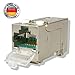 Produktbild AIXONTEC Cat.6A Keystone Jack RJ45 Modul 500 MHz 10Gbit vollgeschirmt- 180 Grad, werkzeuglose Montage, Made in Germany (2-Pack)