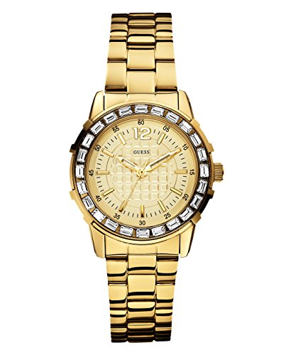 Guess Damen-Armbanduhr XS Girly B Analog Quarz Edelstahl beschichtet W0018L2