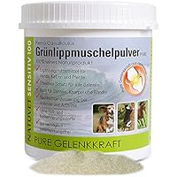 NatuVet Sensitiv 100% naturreines Grünlippmuschel-Pulver 500g (Perna Canaliculus) mit Dosierlöffel