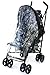 ZETA VOOOM - Black Dots with Rain Cover + Deluxe 2in1 footmuff liner zip off padded black