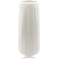 Weiße Keramikvase Matt | 20cm Hoch, Für Pampasgras & Deko – Modernes Design Für Wohnzimmer & Büro