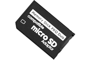 MultiAccesorios Adaptador de Micro SD a Memory Stick Pro Duo (hasta 64GB) | Compatible con PSP 1000/2000/3000, Cámaras Sony, Handycam y Teléfonos