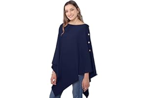 DiaryLook Poncho Donna Multifunzionale - Sciarpa e Mantella Maxi in Maglia, Leggera, Morbida e Versatile per Primavera ed Estate Regalo Elegante