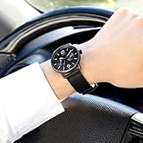 ROSHT Herren Uhr chronografisch aus Lederband G185010BKGT