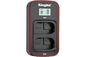 KingMa USB-C Dual Charger for Panasonic DMW-BLK22,BLK22,DMW-BLF19E,BLF19E,DMW-BLF19 Batteries and Panasonic Lumix DC-S5 S5 II S5K GH5 GH5S GH5M2 GH6 G9