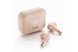 boAt Airdopes Joy v2 w/Up to 35H Battery, Pocketable Design, ASAP™ Charge, 13mm Drivers, Easy Touch Controls, ENx™ Tech, Beast™ Mode, IWP™ & App Support TWS Bluetooth Earbuds with mic (Dusty Rose)