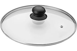 DIL D.I.L Stainless Steel Vented Silver & Black Glass Saucepan Cover Lid POT PANS (20CM)
