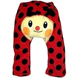 Baby and Toddler girls Cool Cotton Leggings by Dotty Fish Red and Black Spots Ladybug design