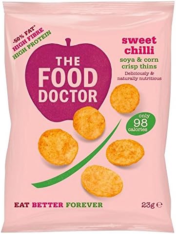 The Food Doctor Corn & Soy Crisp Thins - Sweet Chilli (23g) - Pack of 6