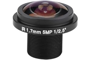 Zerone 5MP Fisheye CCTV Kameraobjektiv M12x0,5 185 ° Weitwinkel 1,7 mm Brennweite Sicherheitslinse für Fischauge