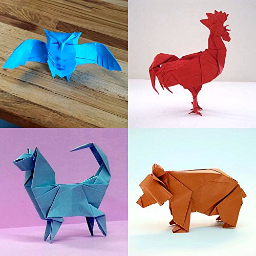 JPSOR 400 Stück Doppelseite Origami Papier Faltpapier (200 Blätter 6,3*6,3 Inch+ 200 Blätter 3,2*3,2 Inch ) - 6